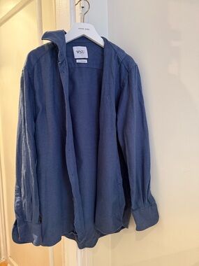 WNU brushed cotton boyfriend shirt